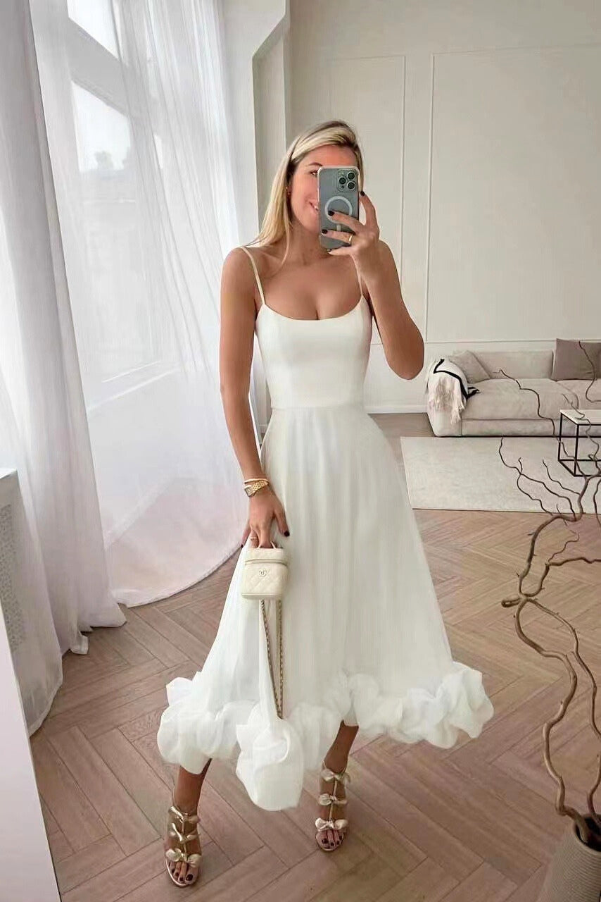 Luna - Women's Pleated Camisole Maxi Dress