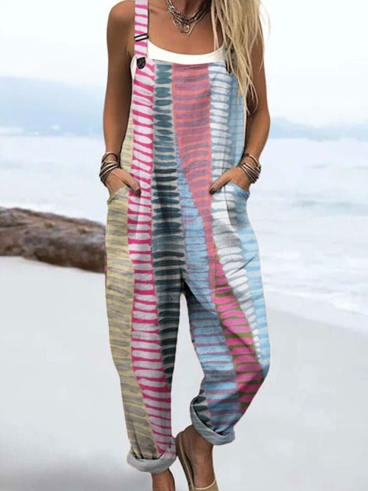 Trenyra - Chic Artistic Wide Leg Jumpsuit