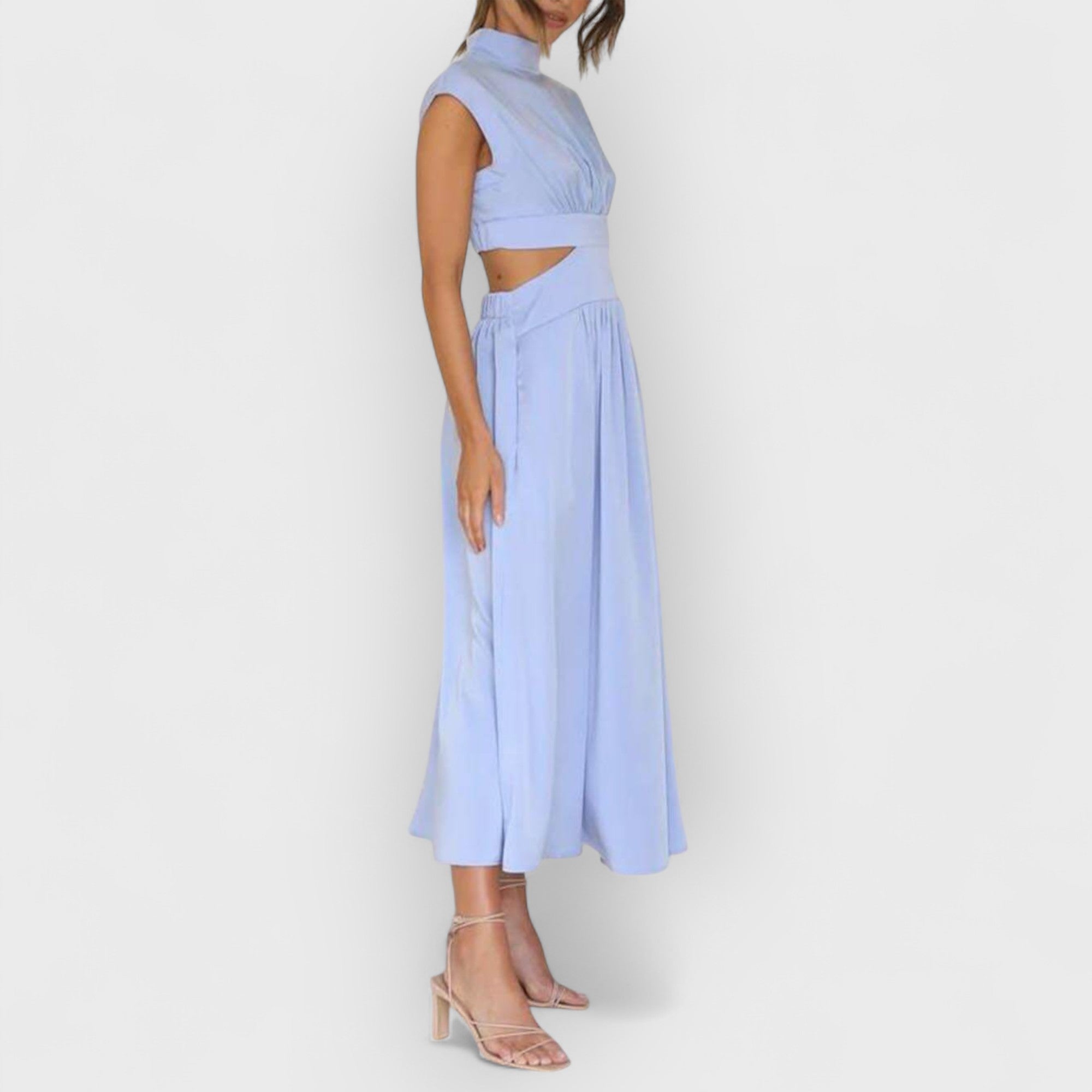 Lydia - Women's Cut-Out Waist Midi Dress