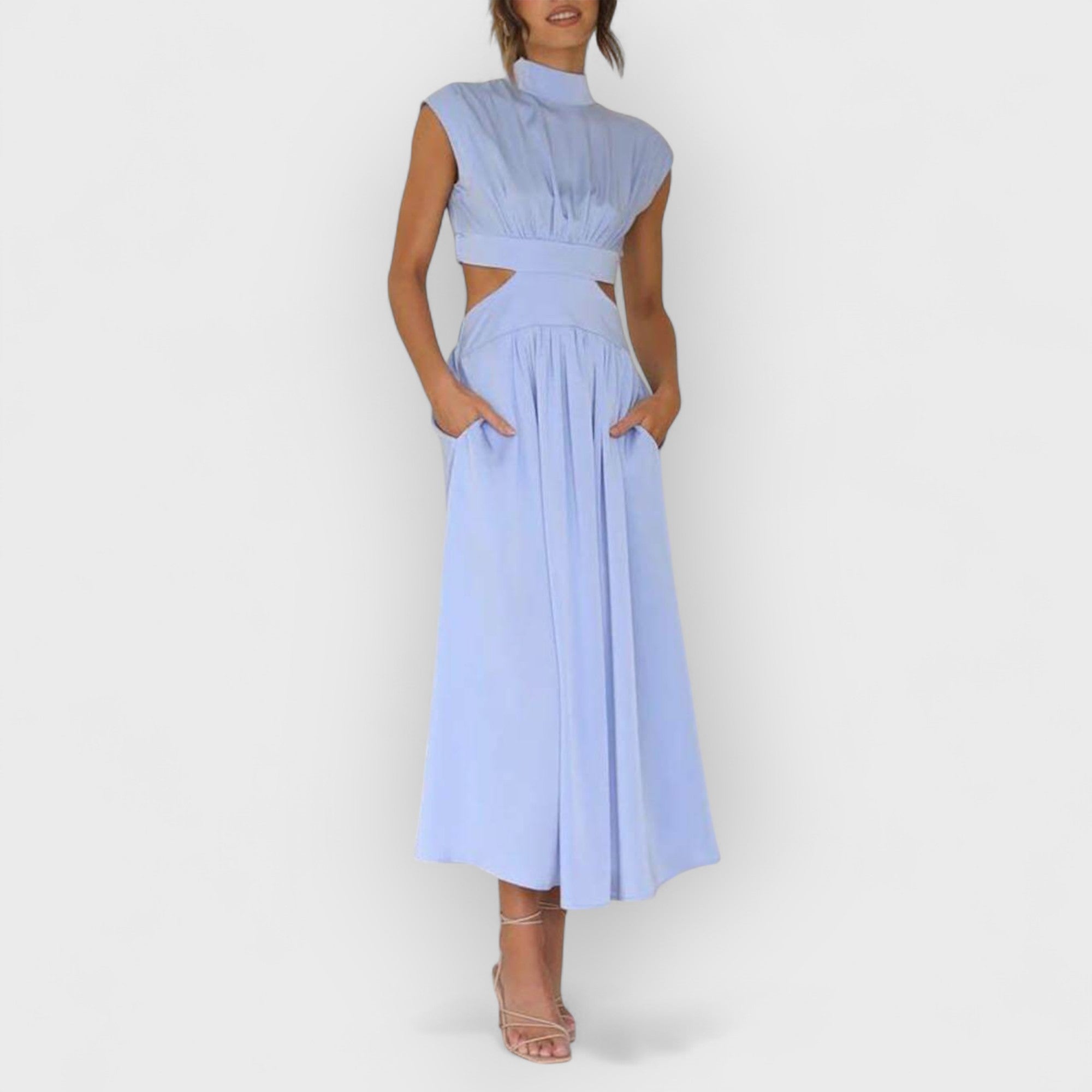 Lydia - Women's Cut-Out Waist Midi Dress