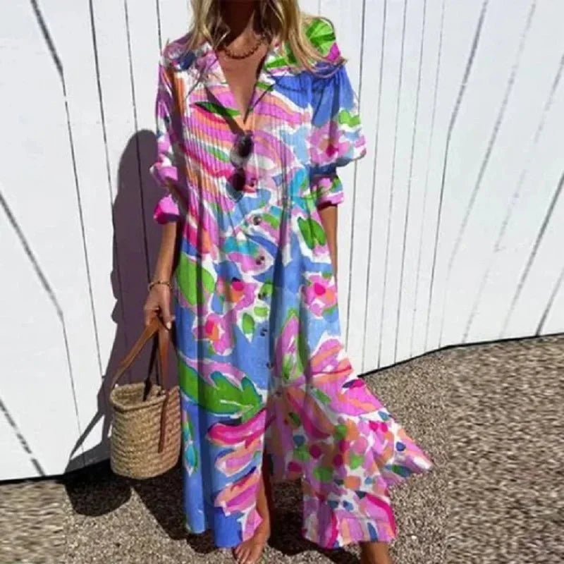 Olivara - Fashionable Elegant Printed Dress