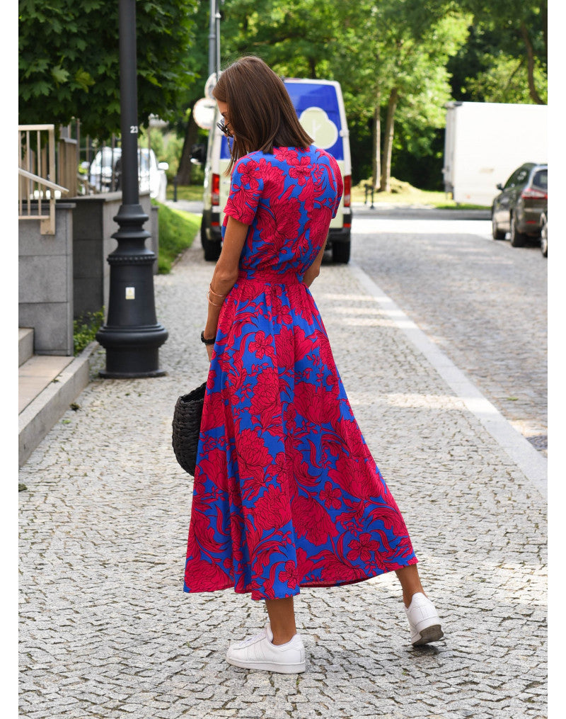 Sloane - Elegant Floral Tummy Covering Dress