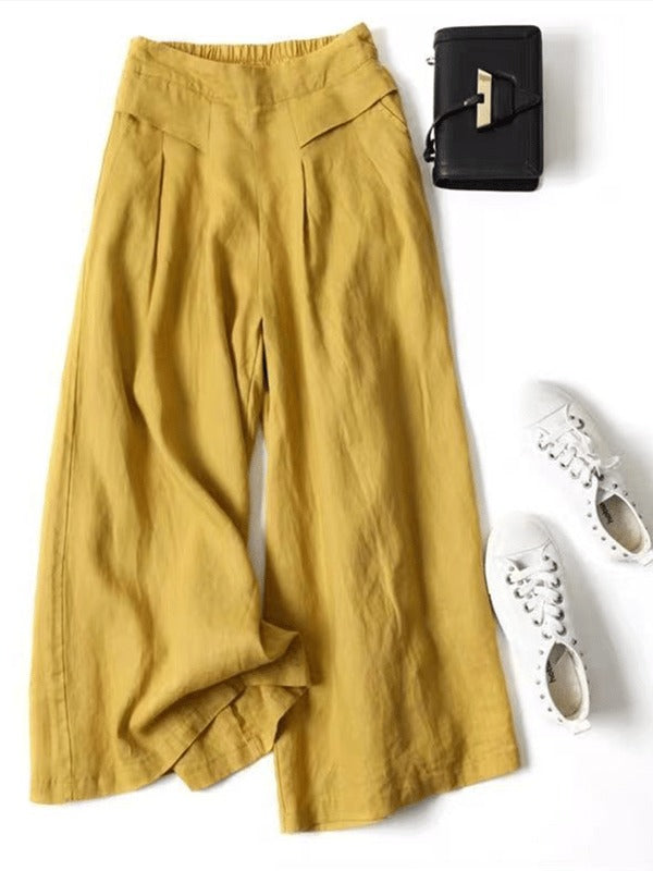 Zorina - Wide Leg Lightweight Long Trousers