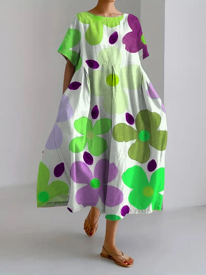 Kiera - Chic Loose Floral Print Dress