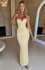Celine Maxi Dress - Lemon Dress XS Babyboo Fashion Premium Exclusive Design