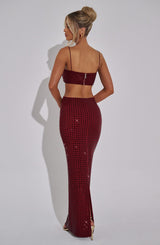 Dimity Maxi Skirt - Wine