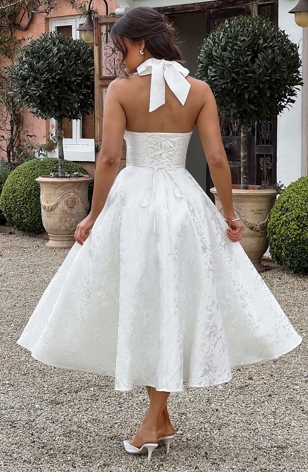 Eulalie - Chic V-Neck Backless Dress