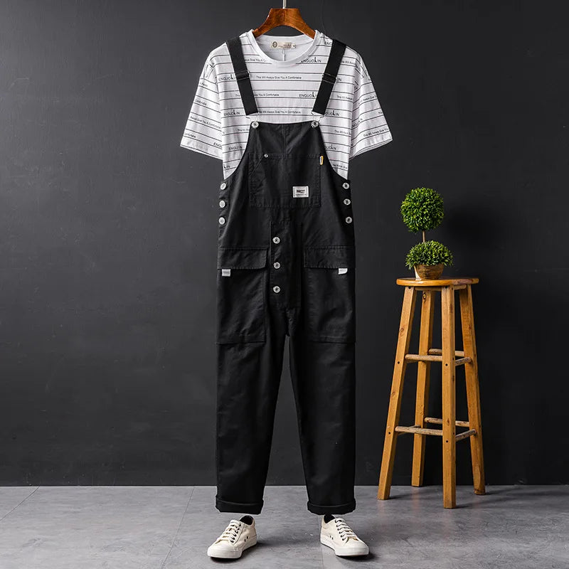 Isolde - Trendy Multi-Pocket Cargo Bib Trousers