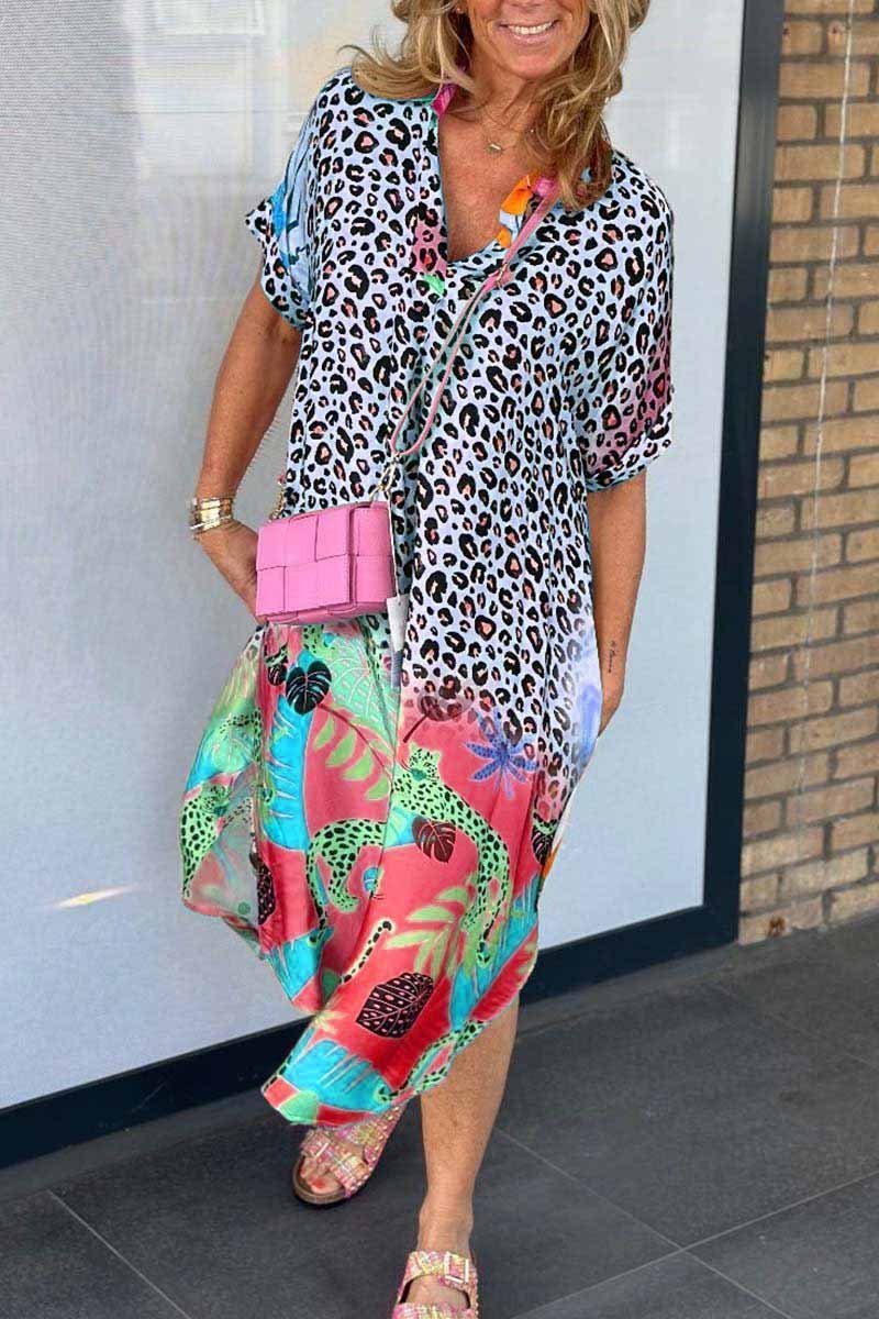 Danika™ | Casual Dress with Leopard Print