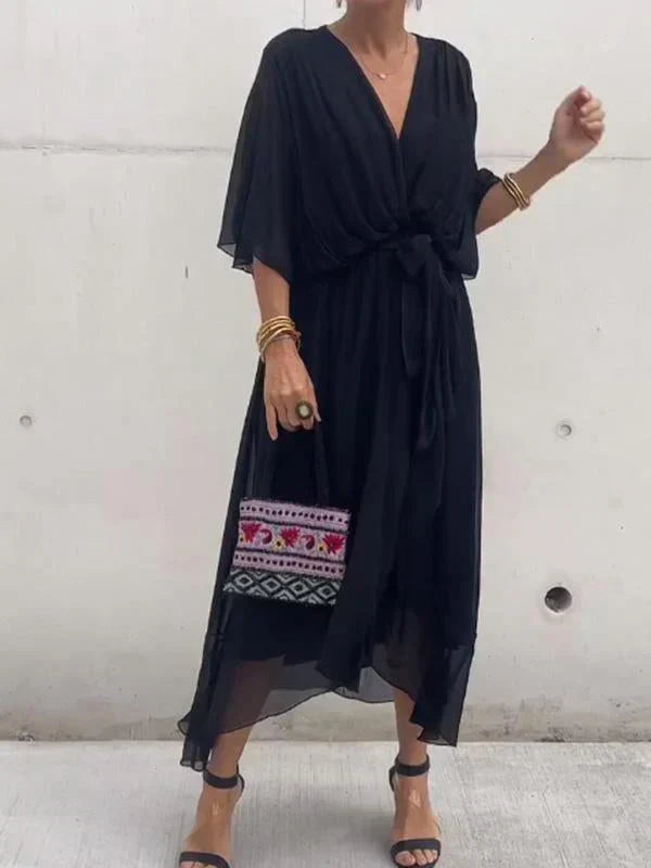 Fenella - Elegant Ruffled Irregular Long Party Dress