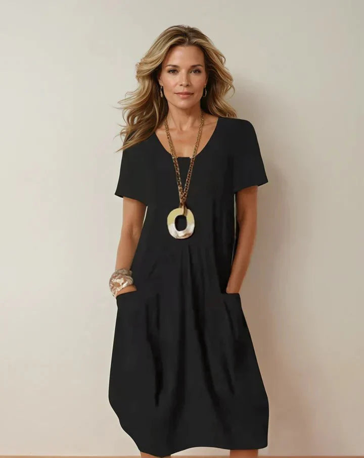 Delyra - Breathable Cotton Lightweight Summer Dress