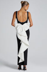 Lana Midaxi Dress - Black/White