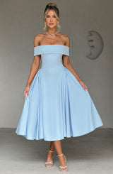 Miranda Midi Dress - Blue