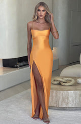 Misha Maxi Dress - Tangerine Dress XS Babyboo Fashion Premium Exclusive Design