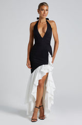 Veronique Maxi Dress - Black/White Dress Babyboo Fashion Premium Exclusive Design