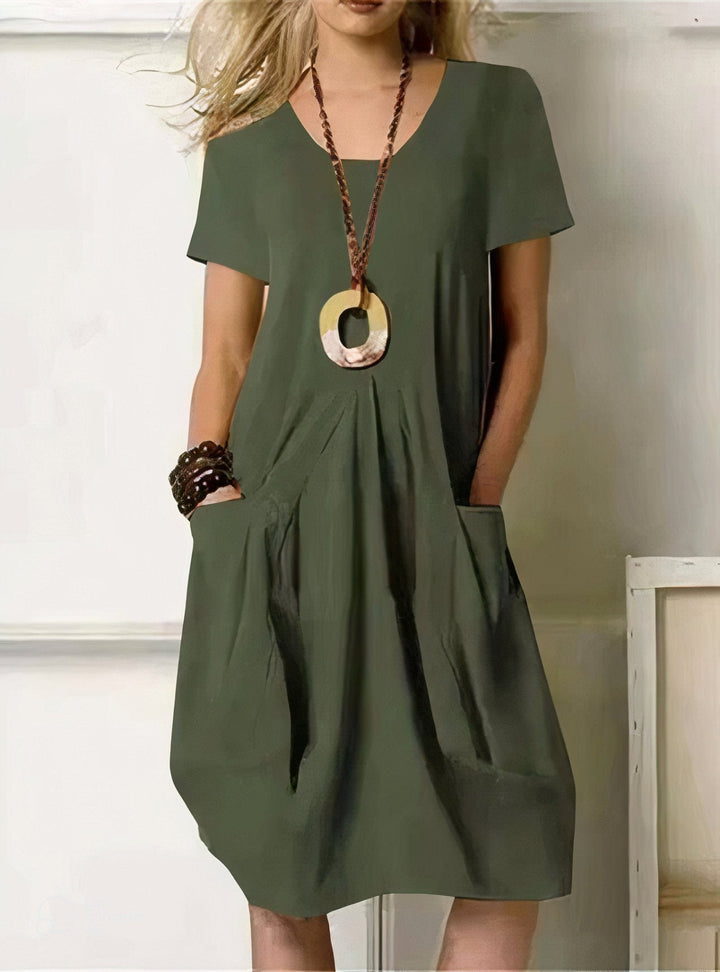 Delyra - Breathable Cotton Lightweight Summer Dress