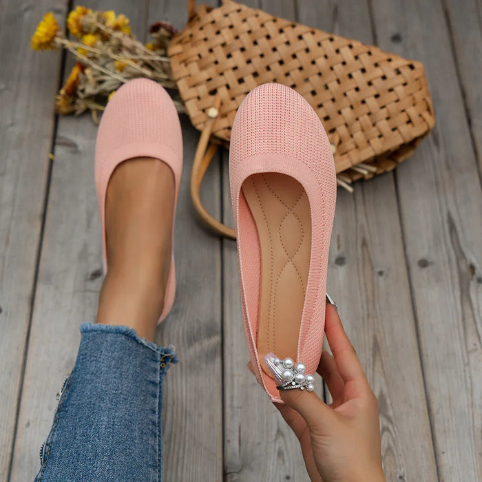 Briar - Comfortable Knit Ballet Flat Shoes