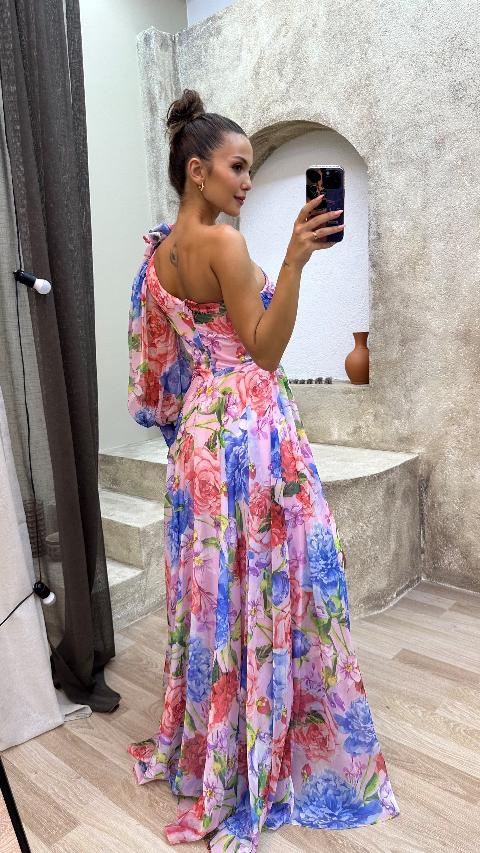 Alice - Flowy High Split Chiffon Maxi Dress