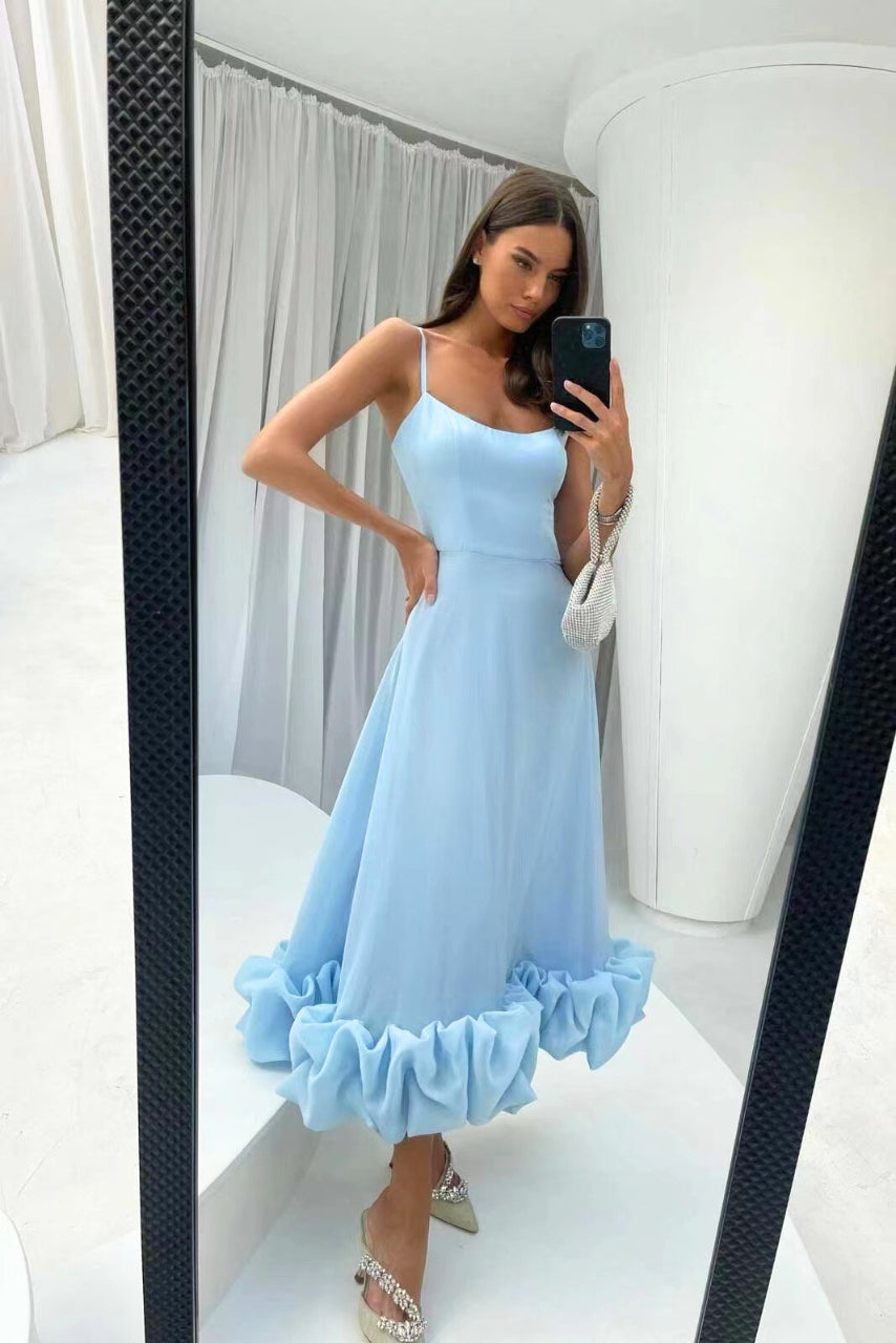 Luna - Women's Pleated Camisole Maxi Dress