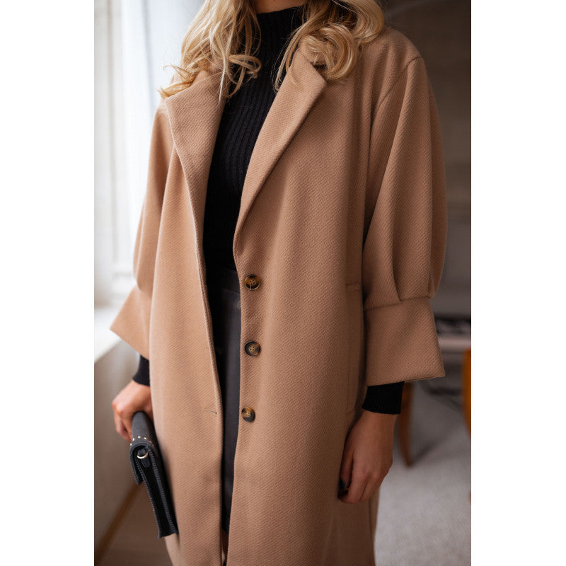 Ladies Fall Winter Long Sleeve Notched Collar