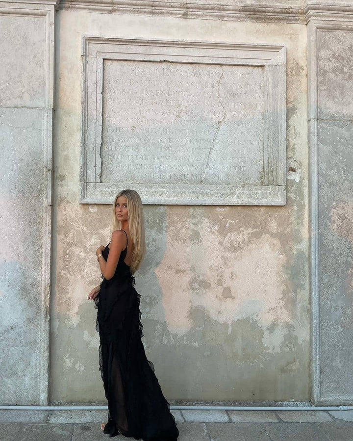 Mia - Elegant Split Hem Floor Length Maxi Dress