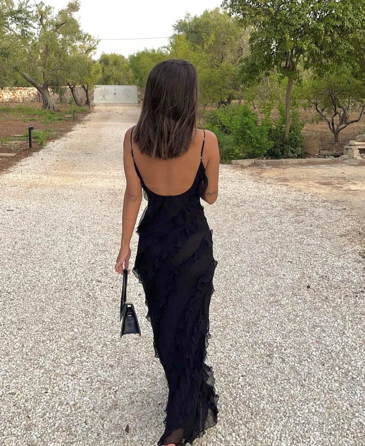 Mia - Elegant Split Hem Floor Length Maxi Dress