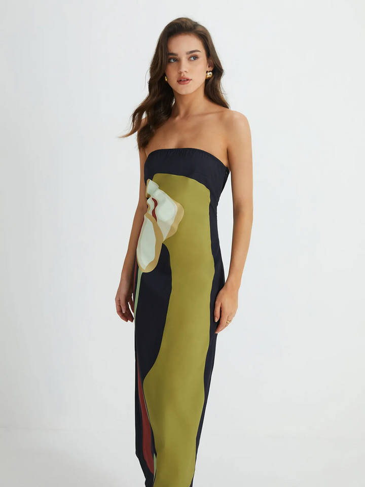 Paige - Women’s Strapless Printed Maxi Dress