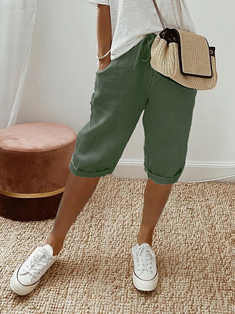 Windra - Casual Breathable Knee-Length Shorts