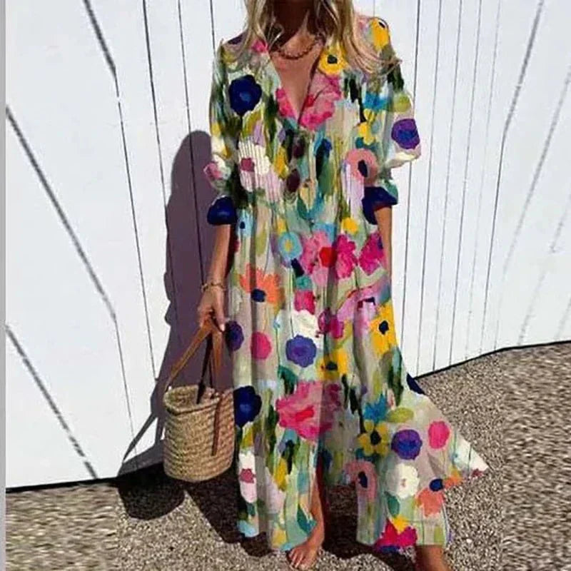 Olivara - Fashionable Elegant Printed Dress