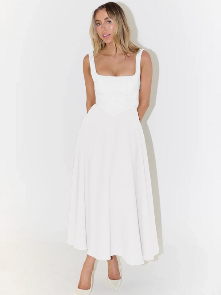 Skye – Sculpted waist – Midi sundress