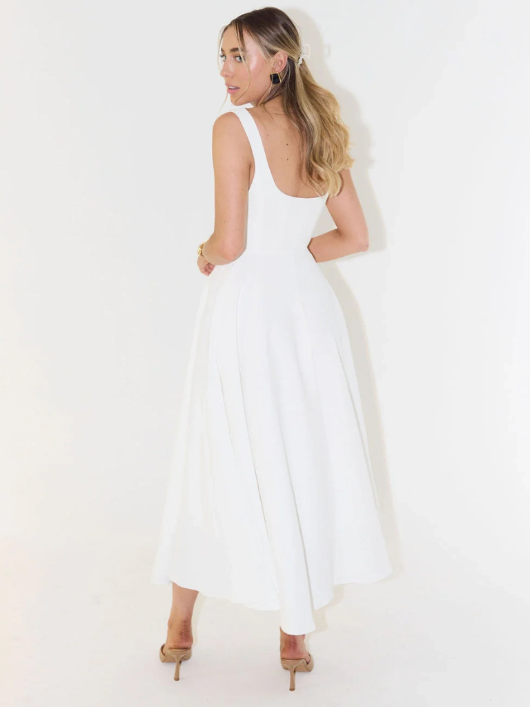 Skye – Sculpted waist – Midi sundress