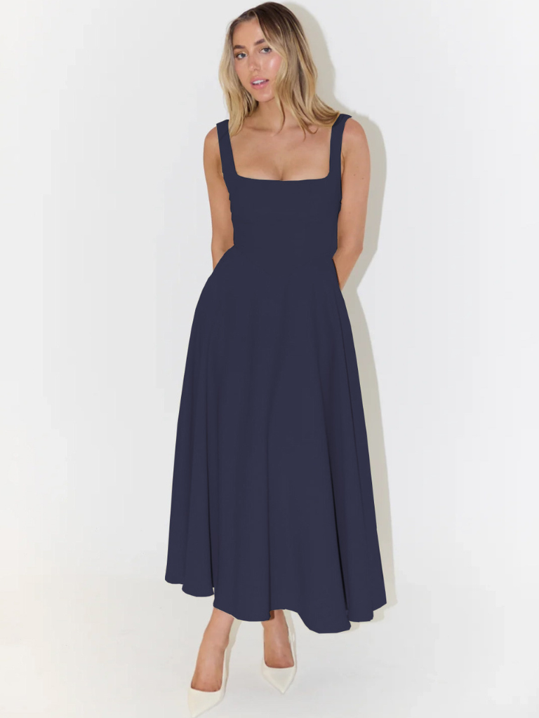 Skye – Sculpted waist – Midi sundress