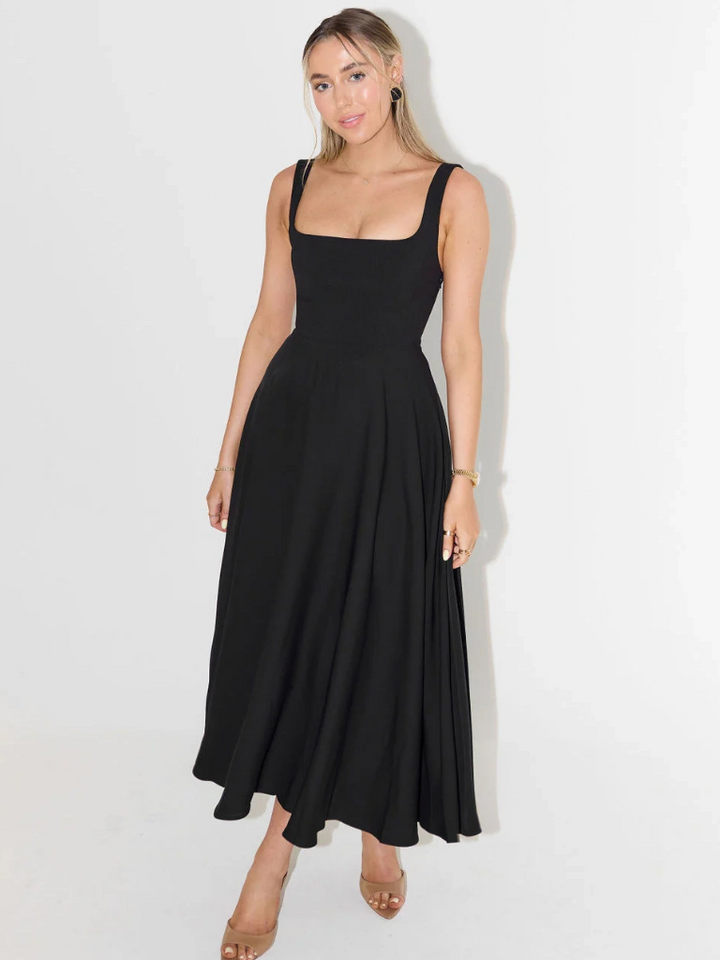 Skye – Sculpted waist – Midi sundress