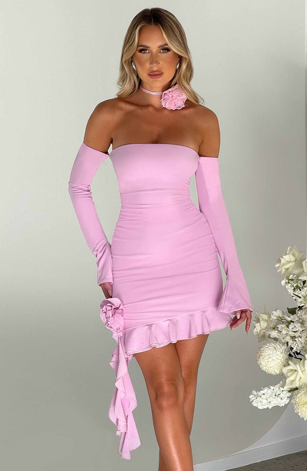 Alix Mini Dress - Pink Dress XS Babyboo Fashion Premium Exclusive Design