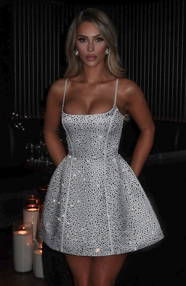 Angelique Mini Dress - Ivory Dress XS Babyboo Fashion Premium Exclusive Design