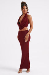 Chrishelle Maxi Skirt - Burgundy