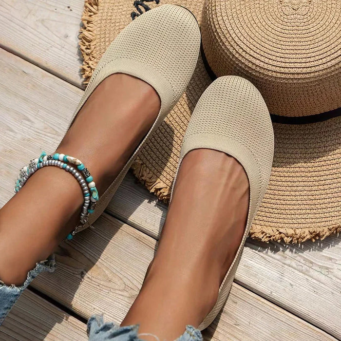 Briar - Comfortable Knit Ballet Flat Shoes