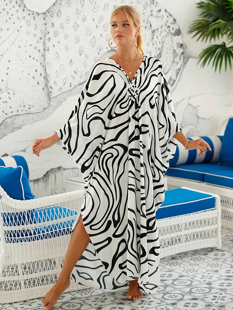 Nora - Casual Lightweight Tropical Print Bamboo Fiber