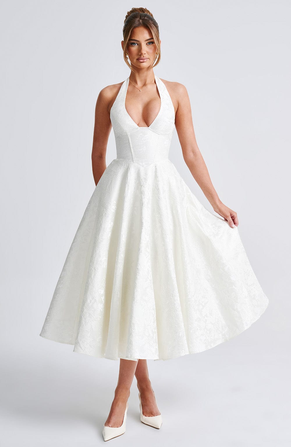 Eulalie - Chic V-Neck Backless Dress