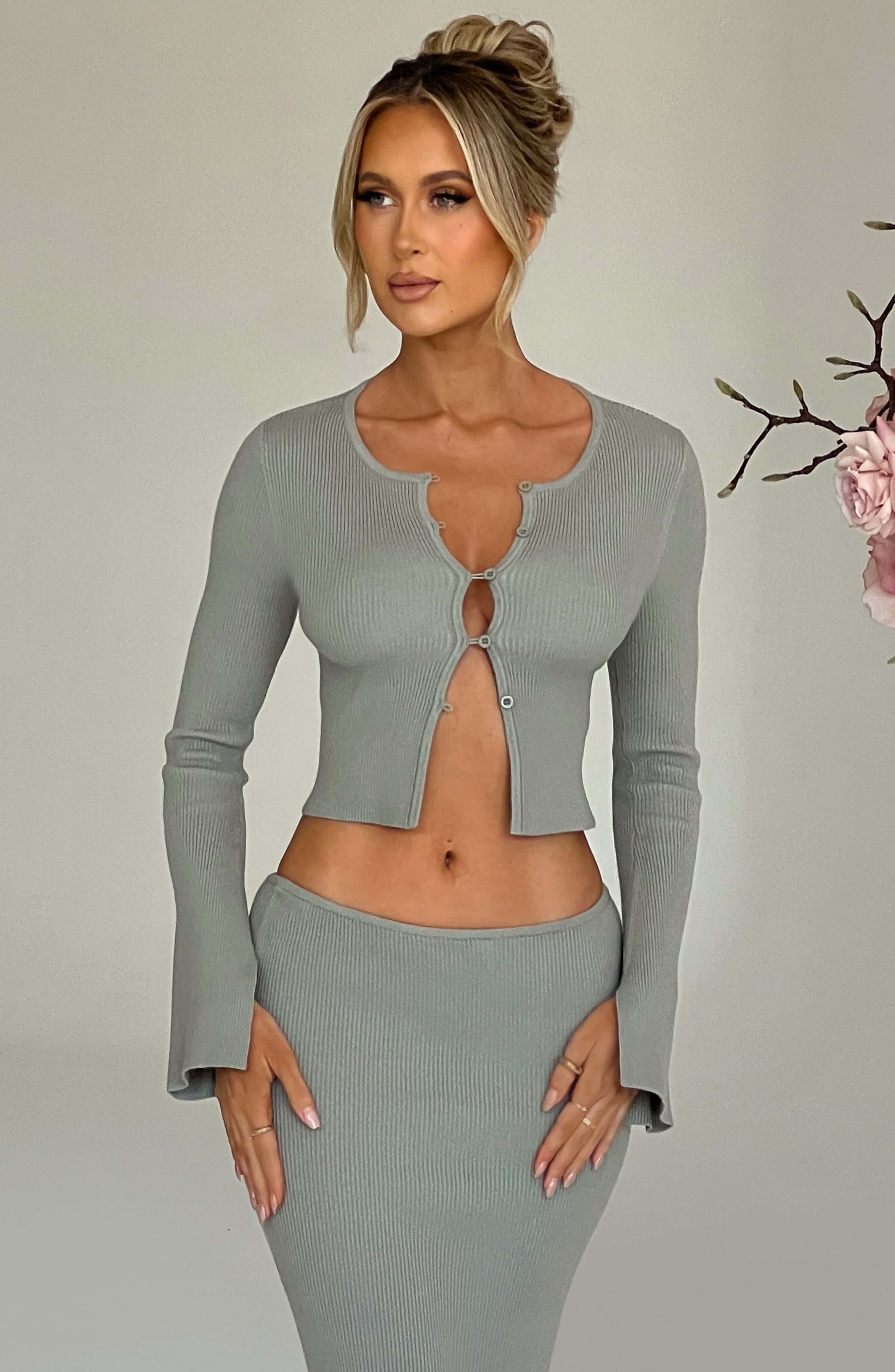 Elia Top - Khaki Tops XS Babyboo Fashion Premium Exclusive Design