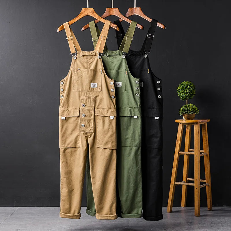 Isolde - Trendy Multi-Pocket Cargo Bib Trousers