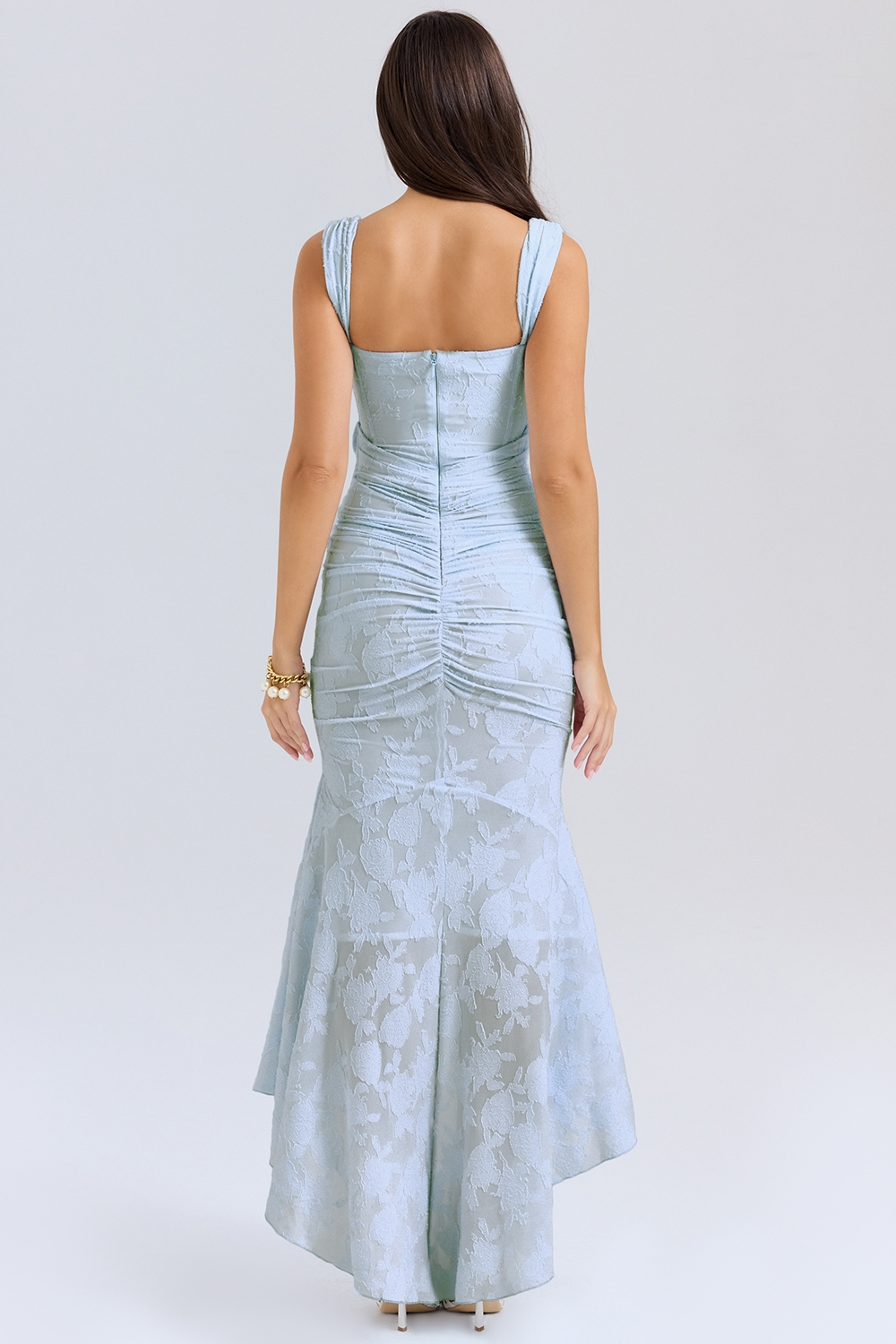 Dove - Elegant Slim Cut Lace Maxi Dress
