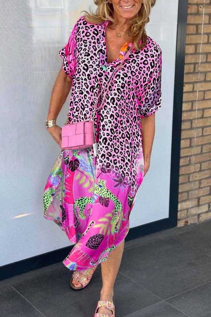 Danika™ | Casual Dress with Leopard Print