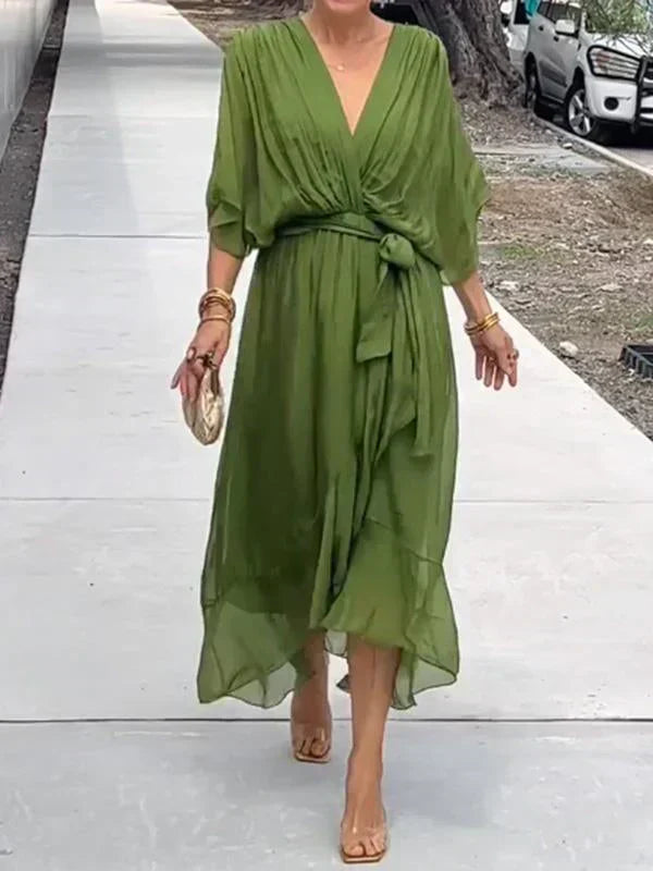 Fenella - Elegant Ruffled Irregular Long Party Dress