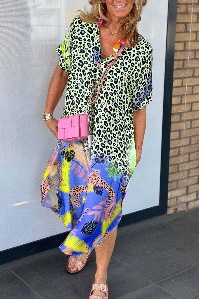 Danika™ | Casual Dress with Leopard Print