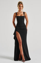 Katana Maxi Dress - Black Dress XS Babyboo Fashion Premium Exclusive Design
