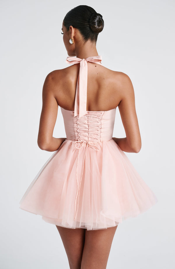 Keely Mini Dress - Soft Peach