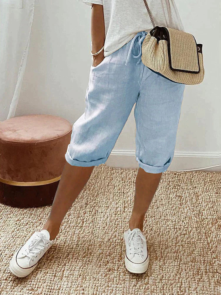 Windra - Casual Breathable Knee-Length Shorts