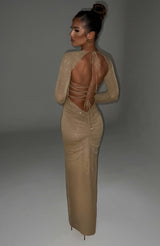 Nadia Maxi Dress - Gold Sparkle