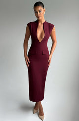 Nellie Midi Dress - Cherry Lacquer Dress Babyboo Fashion Premium Exclusive Design